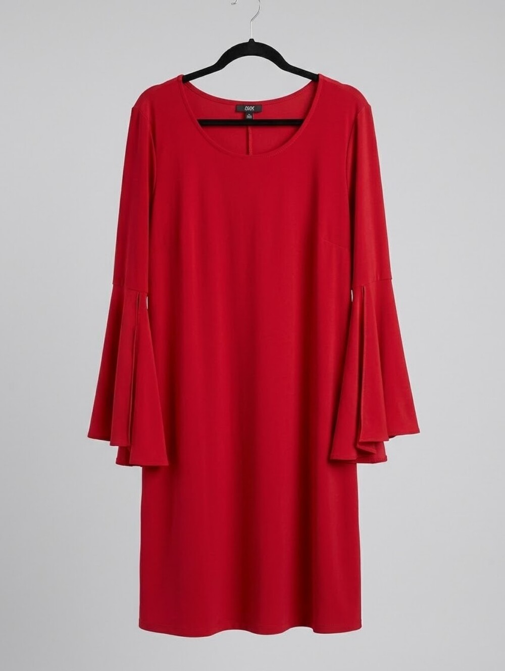 MSK Red Bell-Sleeve Shift Dress
